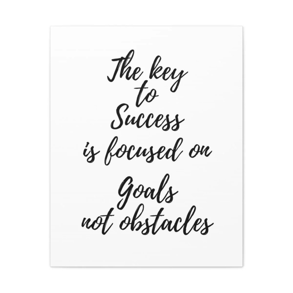 Inspirational Wall Art Focused On Goals Not Obstacles Motivation for Inspiring